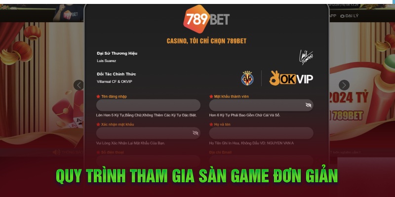 Quy trình tham gia sàn game đơn giản